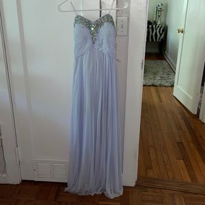 Periwinkle Rhinestone Prom Dress. Size 7.